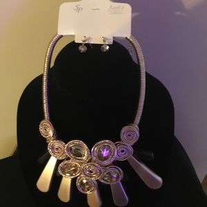 Sophia Collection costume necklace and earring set